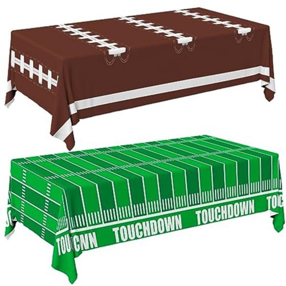 Football Party Decorations Disposable Tablecloth Plastic Touchdown